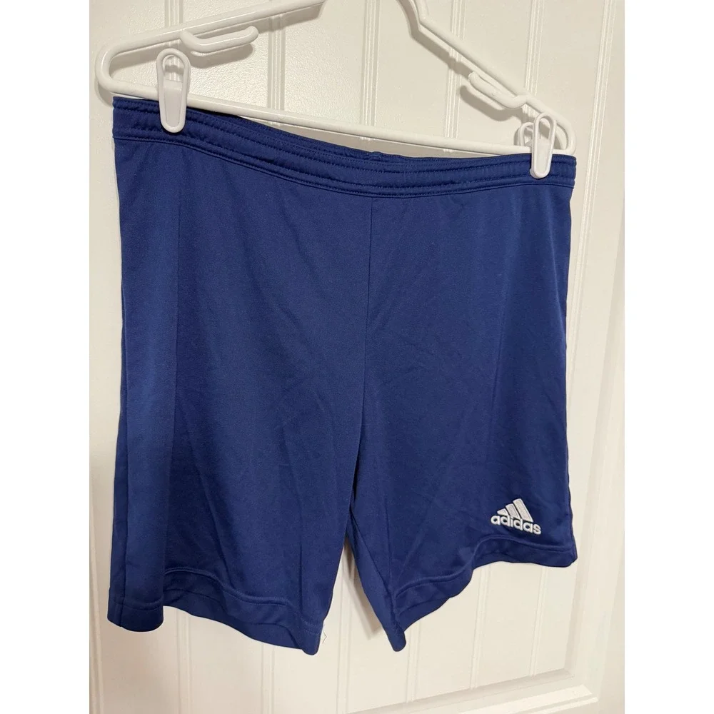 Adidas Soccer Shorts Mens M Navy Blue‎ Aeroready Athletic Training Drawstring